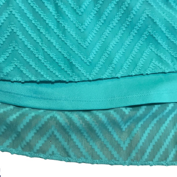 Elle Turquoise A-line Pleated Summer Dress Size XS - Picture 5 of 7